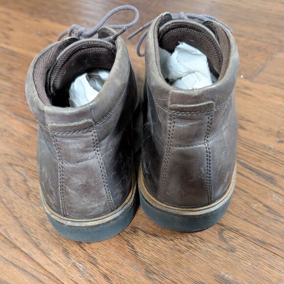 Ecco Findlay Chukka Lace up Leather Boots Chocolate Brown Men's size US 12 EU 46 - Picture 4 of 8